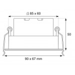 Foco LED Kardan Lineal 90x67mm WAS 5W UGR10
